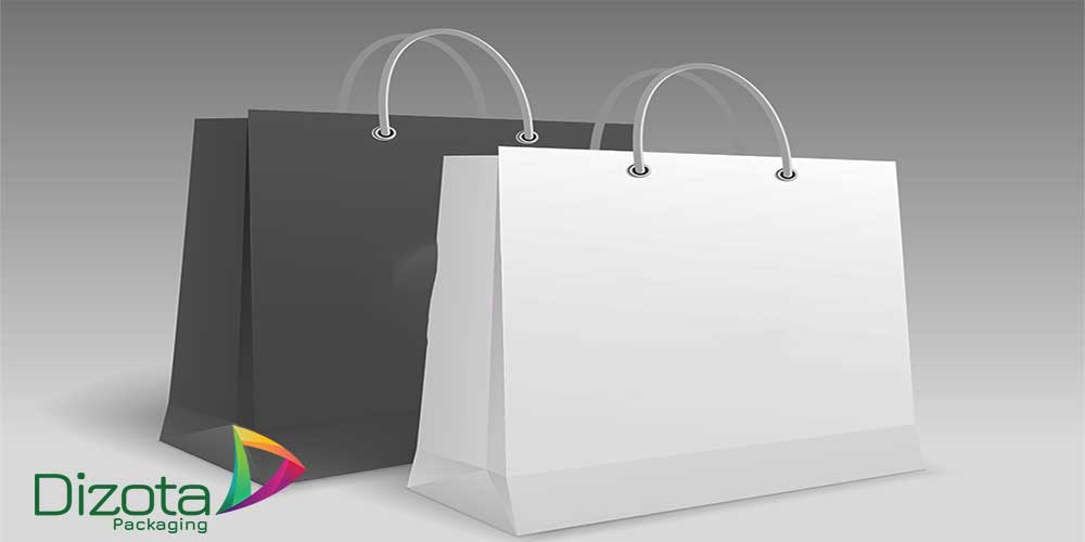 Túi giấy kraft màu đen và trắng Túi giấy kraft màu đen và trắng