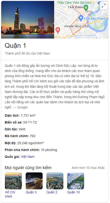 Quận 1, TP. Hồ Chí Minh Quận 1, TP. Hồ Chí Minh